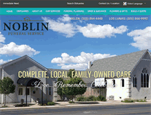 Tablet Screenshot of noblinfuneralservice.com